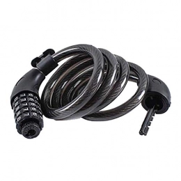 kaige Bike Lock KAIGE Bike Lock 5 Digit Code Combination Bicycle Security For M-TB Lock 12mm X 1200mm Steel Cable Spiral Bike Cycling Lock 09.25C (Color : Black) WKY (Color : Black)