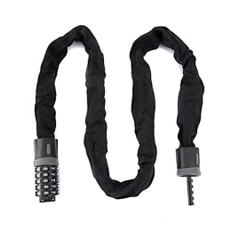 Kaimufei Accessories Kaimufei Bicycle Anti Theft Anti Cut Lock Bike Locks Bicycle Password Lock Mountain Portable Chain Electric Anti-theft 1.2m (Color : Black)