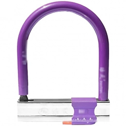 KCCCC Accessories KCCCC Bike Locks Universal Bicycle U-shaped Lock Electric Bike Lock Tricycle Lock Riding Accessories for Road Bikes, Motorcycle (Color : Purple, Size : 18.7x14.6cm)