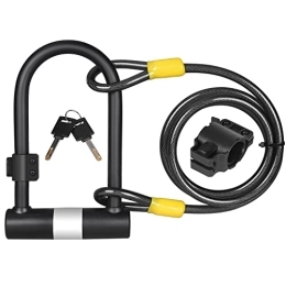 keabys Bike Lock keabys Large Bike U Lock with Cable (5.9ft)