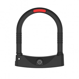 KIKIRon-Cycling Bike Lock KIKIRon-Cycling Bike U Lock Smart Fingerprint Lock U-lock Bicycle Lock Electric Motorcycle Lock Seconds Open Waterproof Rust (Color : Black, Size : One size)