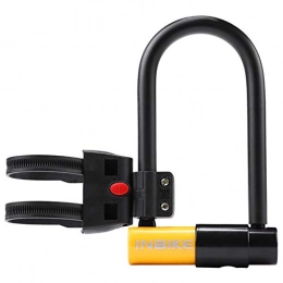 KJGHJ Bike Lock KJGHJ 5 Style Bicycle Lock U-shape Heavy Duty Bike Shackle Mounting Bracket Steel Flex Cable Lock Anti-theft Heavy Duty Bike U-Lock (Color : 05)