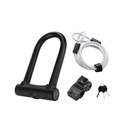 KLFD Bike Lock KLFD Bike Lock Bicycle Lock U-Shaped with Mounting Bracket, Portable Electric Vehicle Lock Motorcycle Battery Car Lock Bicycle Lock Anti-Shearing Anti-Theft Steel Cable U-Shaped Lock