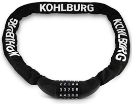 KOHLBURG Bike Lock KOHLBURG Extra Long Bicycle Combination Lock - 45" / 3.8 ft Chain & 0.24” Strong Number Combination Bike Lock - Secure Chain Lock Almost 4 ft - Security 5-Digit Bike Lock Combo for Bicycle & e-Bike