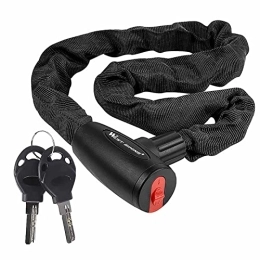 KUCOCOSNEH Bike Lock KUCOCOSNEH Bicycle Chain Lock Bike Locks Anti Theft For Road Bike Mountain Bike With 2 Keys Motorcycle Lock Convenient Storage 1.2m