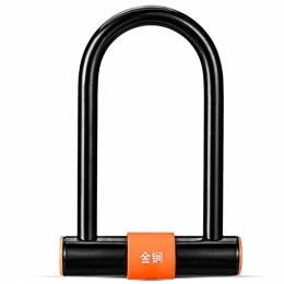 KUCOCOSNEH Bike Lock KUCOCOSNEH Bike Locks Bicycle U Locks With 2 Keys Anti Theft Outdoor Waterproof For Road Bike Mountain Bike U Lock Orange