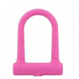 Kuingbhn Bike Lock Kuingbhn Bike Lock Dead Fly Bicycle Electric Motorcycle Universal U-lock Silicone Lock Mountain Road for Mountain Bike Road Bike Commute Bike, Kid's Bi (Color : Pink, Size : One Size)