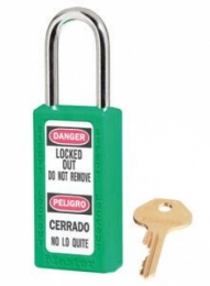 Master Lock Bike Lock Master Lock Green #411 3" High Body Safety Lockout Padlock. (6 Each)