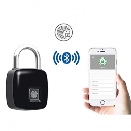 MDZZ Bike Lock Mdzz APP Fingerprint Lock Bluetooth Luggage Lock Smart Lock Anti-theft Door Lock Outdoor Door Padlock Luggage Luggage Fingerprint Padlock