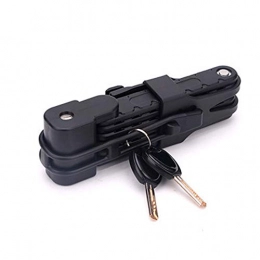 MH-LAMP Bike Lock MH-LAMP Bike Lock with Key, Folding Bike Lock Alloy Steel, Motorcycle Lock Portable, High Security, Lock Anti Hydraulic, Steel 6 Joints, Lock with Holder