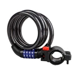 MTXD Bike Lock MTXD Bike Lock Anti-theft Bicycle Security Lock 4 Digit Code Combination Password Steel Cable Spiral 1200 Mm Cycling Lock F12.18 (Color : Password lock)