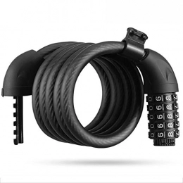 MuMa Bike Lock MuMa Heavy Duty Bike Lock, Security Anti-theft Chain Lock, Combination Coiling Cable Lock (Color : Black, Size : 150cm)