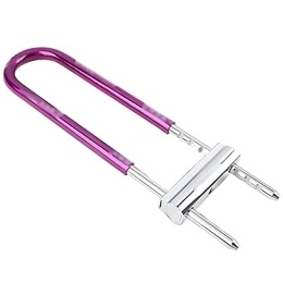 NINAINAI Bike Lock NINAINAI Bicycle Lock Double Open Shop Door Lock Bicycle U-shaped Lock Glass Door Lock Suitable For Bicycles And Motorcycles (Color : Purple, Size : 45x10.8cm)