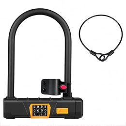 OKUGAIYA Bike Lock OKUGAIYA Bicycles U Lock, 4-Digit Resettable Bicycle U-Lock Security Anti-theft, Bike Tire Lock For Road Bike Mountain Bike Electric Bike Folding Bike(with Steel Cable)