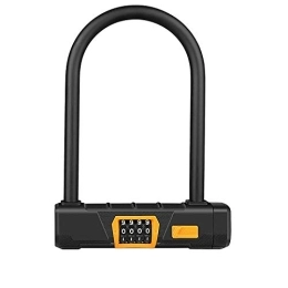 Ouumeis Bike Lock Ouumeis Bike Lock, Anti-Theft Lock U Type Lock, 4-Digit Code Lock, Zinc Alloy Lock Body, Waterproof And Dustproof, Security And Anti-Theft, Zinc Alloy C Class Anti-Theft, Black, 180 * 250 * 14 Mm