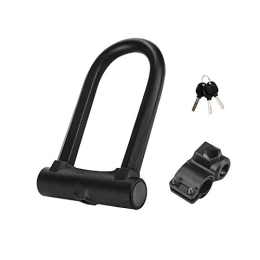 Ouumeis Bike Lock Ouumeis Bike Lock Anti-Theft Lock U Type Lock, Serpentine Key, Waterproof And Dustproof, Security And Anti-Theft, Zinc Alloy C Class Anti-Theft, Lock+Bracket+Key, Black, 205 * 130 * 25Mm