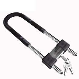 LKHJ Accessories Padlock with key Glass Door Lock Keyless Locking U-shaped Lock C-class Lock Cylinder Lengthened Motorcycle Lock U-shaped Shop Lock Bicycle U-lock