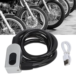 Pongnas Bike Lock Pongnas Smart Bluetooth Fingerprint Cable Lock, Cycling Chain Locks, Anti Theft Keyless Electronic for Mountain Road Bike Motorcycle (Support Fingerprint And Mobile Phone Bluetooth Unlocking)