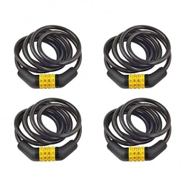 Rolson Quality Tools Ltd Bike Lock Rolson Heavy Duty Combination Bike Lock 10mm x 1800mm Black (Pack of 4) (4)