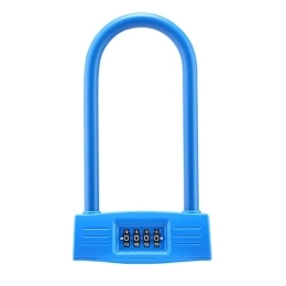 SHHMA Bike Lock SHHMA U Lock Bike Lock U-Type 4 Digit Combination Password, Anti-Theft Digit Combination Padlock for Lock Bicycle / Motorcycle / Door, Blue