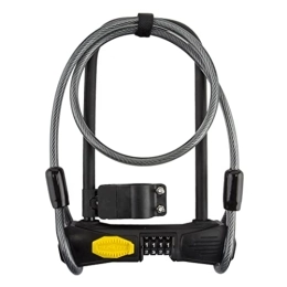 SUNLITE Bike Lock SUNLITE LOCK SUNLT DFNDR D3 U COMBO STD 4x9 / 10mmx4ft CBL BK w / BRKT