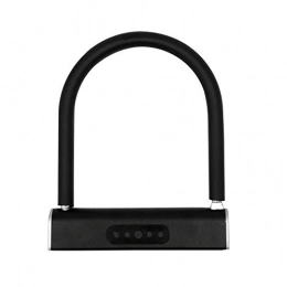 Tscenror OS Bike Lock Tscenror OS Bicycle Lock Smart Bluetooth U-lock Anti-theft Lock Anti-hydraulic Shear APP Unlock Electric Motorcycle Bicycle Bicycle Lock Anti-Theft Bicycle Lock (Color : Black, Size : One size)