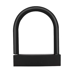 Generic Bike Lock U Lock Shackle, Bike Lock, Bike Lock Cable, Bike Locks U Bicycle Lock, Anti-thief Steel Alloy, Hidden Alarm(110 Db) Easily Keep Bike Secure, Bike Gift For Child Kids, 20.5x16cm (Color : Black)