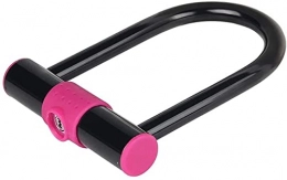 WXFCAS Bike Lock WXFCAS Bicycle anti-cut padlock Bicycle lock Bicycle lock Aluminum padlock U-shaped padlock Bicycle lock for bicycle Motorbike (Color : Pink, Size : One Size)