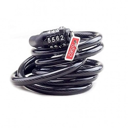 XIEZI Bike Lock XIEZI Bicycle Lock Advanced Anti-Theft Bicycle Lock Bike Locks Black Safety Cable Basic Self Coiling Resettable Combination Cable Bike Locks No Key Bicycle Accessories