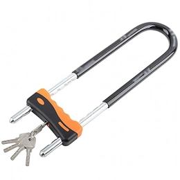 XMSIA Bike Lock XMSIA Bicycle Lock Portable Glass Door U-shaped Lock Shop Locks Bicycle Locks Cycling Accessories Cycling Locks Anti-Theft (Color : Black, Size : 42x8cm)