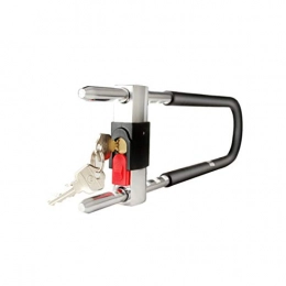 YXHUI Bike Lock YXHUI Glass Door Lock, Double Open Office Shop Door Lock, Long U-lock Anti-theft Lock, Battery Car Lock Motorcycle Lock Good mood, good life (Color : A)