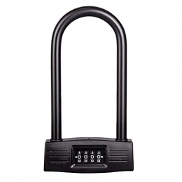 Yxxc Bike Lock Yxxc Combination Lock Combo Gate Lock For Bike Scooter Motorcycles U-Lock For Bike Scooter Motorcycles U-Lock, Black