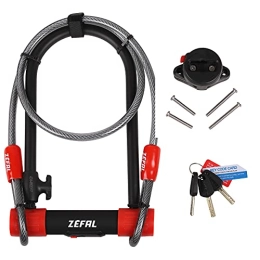 Zefal Bike Lock Zefal 4944B K-Traz U13 & Cable U-Lock, Black, 115 x 230mm / 120cm