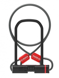 Zefal Bike Lock ZEFAL Unisex's K-Traz U13 Code + Cable Lock, Black, 115x230mm / 120cm