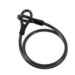 ZHANGQI Accessories ZHANGQI jiejie store Anti-Theft Secure Bike Lock Steel MTB Road Bicycle Cable U Lock With 2 Keys Motorcycle Scooter Cycling Accessories (Color : Black Cable)