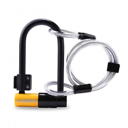 ZHHAOXINPA Bike Lock ZHHAOXINPA Bike U Lock With Bracket, Heavy Duty U Lock with Shackle for 1 Or 2 Bikes and Motorcycle and Scooter