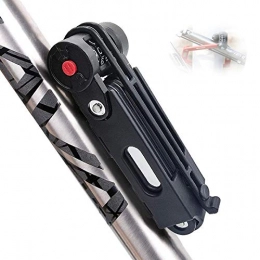 ZHJFDJ Bike Lock ZHJFDJ ZIRUIGONG Folding Bike Lock, Portable 4 Digit Passwords Re Settable Bicycle Chain Lock, Heavy Duty Steel 6 Joints Bicycle Lock Anti Theft Lock with Matching Lock Mount, 40Cm