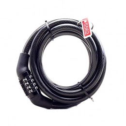 ZKDY Bike Lock ZKDY Bike Locks Black Security Cable Basic Self Coiling Resettable Combination Cable Bike Locks No Key Bike Accessories