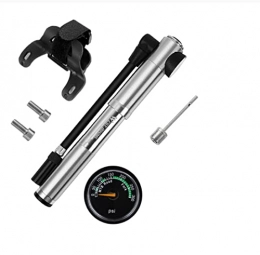 N\A Bike Pump Bicycle Pump Portable Mini Bicycle Pump High Pressure Bicycle Hand Air Pump Ball Tyre Inflator B D Silver 300PSI