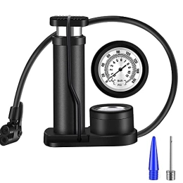  Bike Pump Bike Pump Mini Bicycle Foot Pump Portable Tyre Inflator with Gauge Bicycle Tire Air Pump Valve Inflator Cycling Floor Pumping for Motorcycle Bike