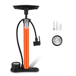 Bxyzan Bike Pump Bike Pump, Portable Bike Floor Pump with Gauge 160 PSI Air Ball Pump Inflator High-Pressure Bicycle Pump