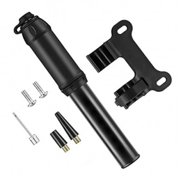 BRAZT Bike Pump BRAZT Bike Pump, Portable Mini Bicycle Tire Pump - Fits Presta & Schrader, 120PSI High Pressure Air Pump for Road Mountain Bikes / Ball Pump, Black