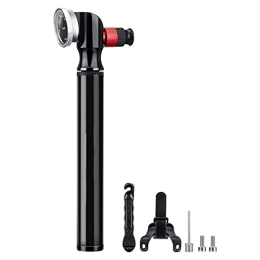 BRGOOD Bike Pump BRGOOD Bike Pump Mini 300 PSI with Pressure Gauge, 2 in 1 Valve Bicycle Frame Pump with Presta & Schrader, Bicycle Air Pump Portable Compact for MTB Road Bike Mountain Bike（Black）