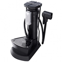 WANBAOAO Bike Pump convenient Floor Pumps Floor Pumps Foot-operated Design Pump With Barometer, Bicycle Household Floor Pumps, Suitable For Presta, Schrader Valve, Cycling Equipment (Color : Black, Size : 10 * 13 * 19cm