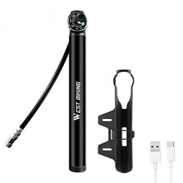 Elikliv Bike Pump Elikliv Mini Bike Pump - Small Portable 160Psi Pressure Presta and Schrader Bicycle Pump with Bracket Holder - Cycle Tyre Pump for Mountain Bike Tyres, Bike Air Pump