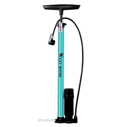 Funien Bike Pump Funien Bike High Pressure Pump, Bicycle Floor Pump 160PSI Bike Air Pump with Gauge Presta & Schrader Valves Tire Tube Inflator with Multifunction Ball Needle Bike Tire Pump Cycling Air Inflator