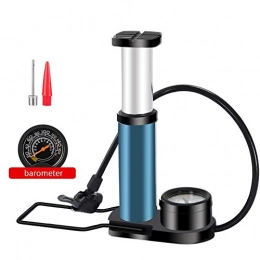 HAOSHUAI Bike Pump HAOSHUAI Bicycle Pump With 160PSI Gauge Aluminum Alloy Foot Pedal Inflator External Hose MTB Bike Tire Air Pump For Basketball blackB (Color : Bluea)