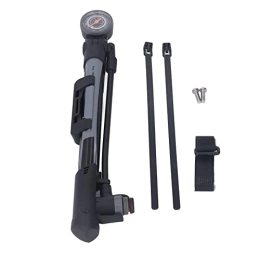 Kadimendium Accessories Kadimendium Bike Pump, Bike Air Pump Inflator Portable Sturdy Easy To Read for Sports Balls