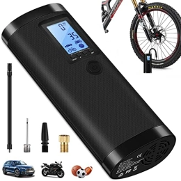 VEEAPE Accessories Portable Air Compressor Mini Tyre Inflator, VEEAPE Hand Held Pump 2000mAh with Emergency Lighting Digital LED Light, Rechargeable Lithium Battery for Bicycle Motorcycle Tires Ball and Other Inflatable