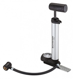 Schwinn Bike Pump Schwinn Air Sport Pro Foot to Floor Frame Pump with Gauge, Fits Schrader and Presta Valve Types Bike, Silver, One Size